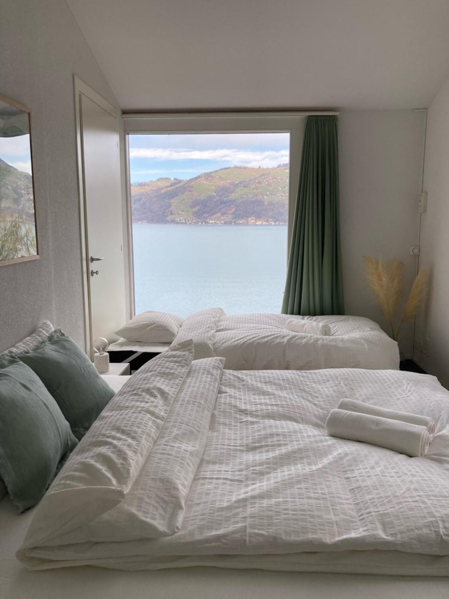 Wohnung Mit Grossartiger Seesicht Und Balkon 슈피츠 외부 사진